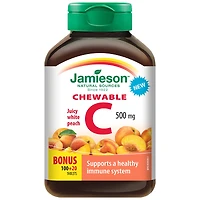 Jamieson Vitamin C Chewable - 500mg - 100+20 Tablets