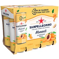 San Pellegrino Sparkling Beverage - Clementine and Peach - 6x330ml