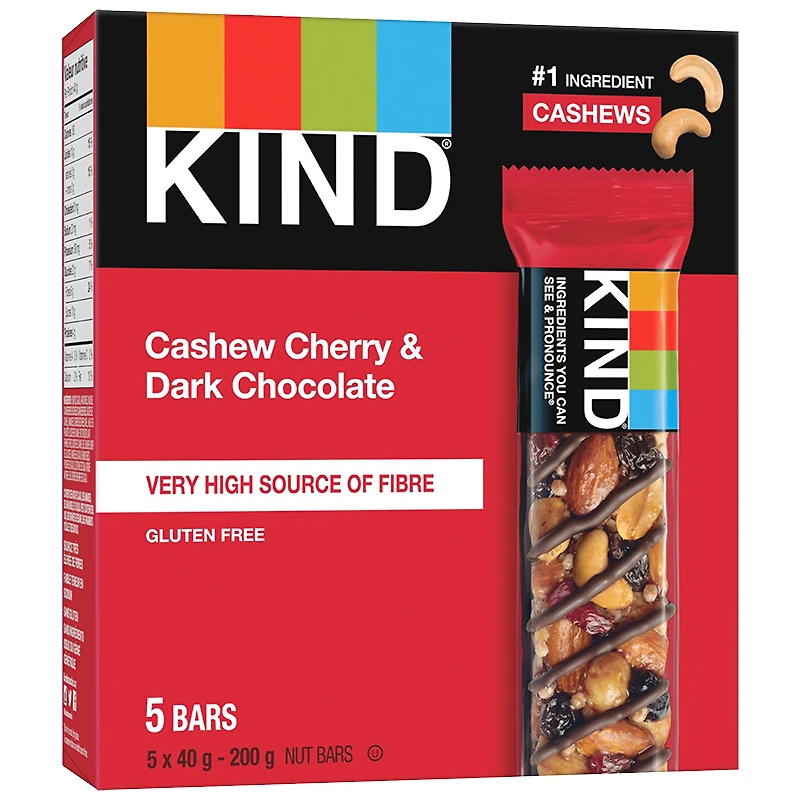Kind Nut Bars - Cashew Cherry & Dark Chocolate - 5x40g