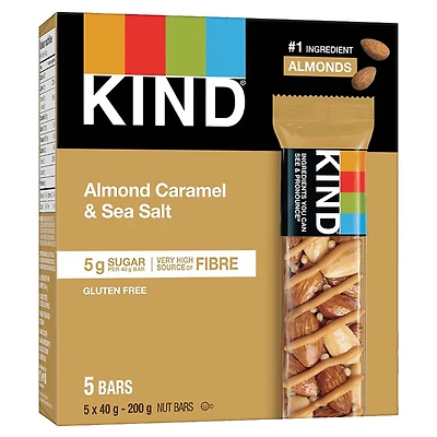 Kind Nut Bars - Almond Caramel & Sea Salt - 5x40g