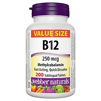 Webber Naturals Vitamin B12 - 250mcg - 200s