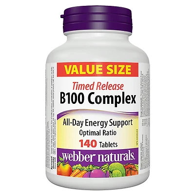 Webber Naturals Vitamin B100 Complex - Timed Release - 140s