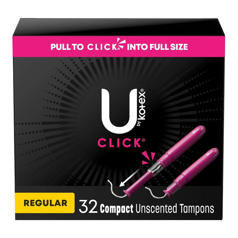 U by Kotex Click Compact Tampons - Unscented - Regular