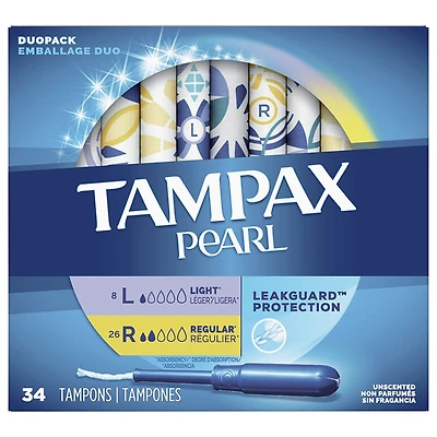 Tampax Pearl DuoPack - Light/Regular - 34s