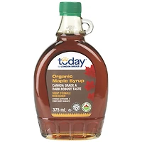 Today by London Drugs Organic Maple Syrup - Canada Grade A Dark Robust Taste - 375ml