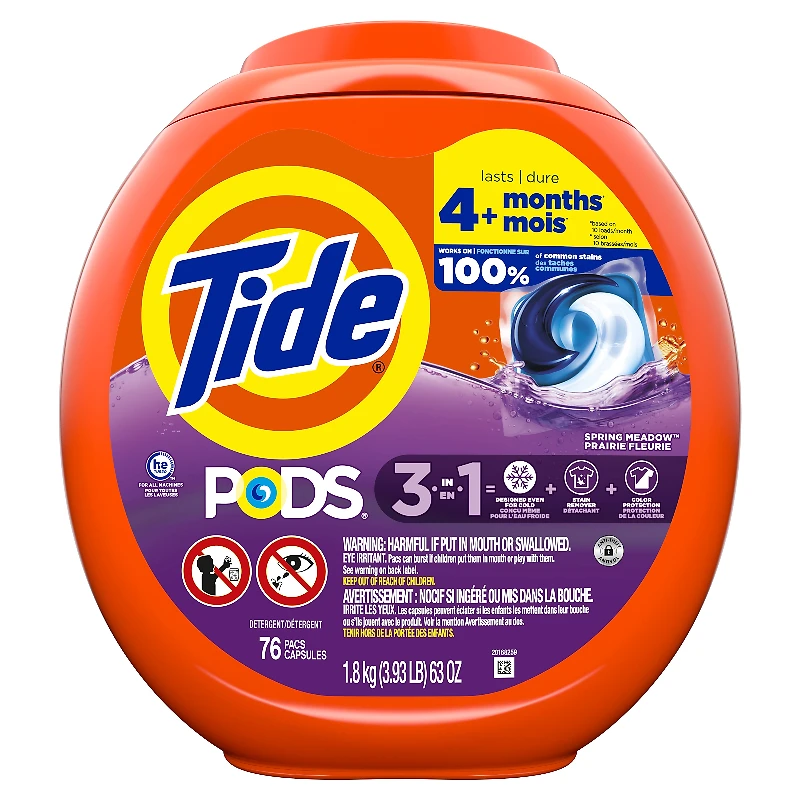 Tide Pods 3-in-1 Spring Meadow Laundry Detergent - 76s