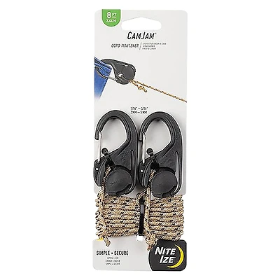 NITE IZE CAMJAM HOOK AND COR NCJ-25-2R3 in Black