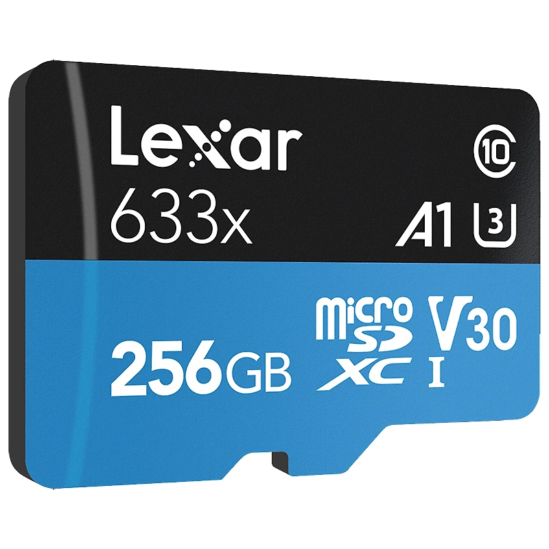 Lexar High-Performance 633x MicroSD Card - Black / Blue - 256GB - LSDMI256BBNL633A