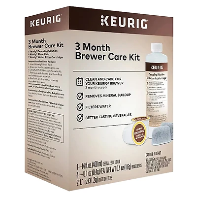 Keurig 3 Month Brewer Care Bundle Accessory Kit for Coffee Machine