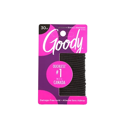 Goody Ouchless Elastics - Black - Large - 30's