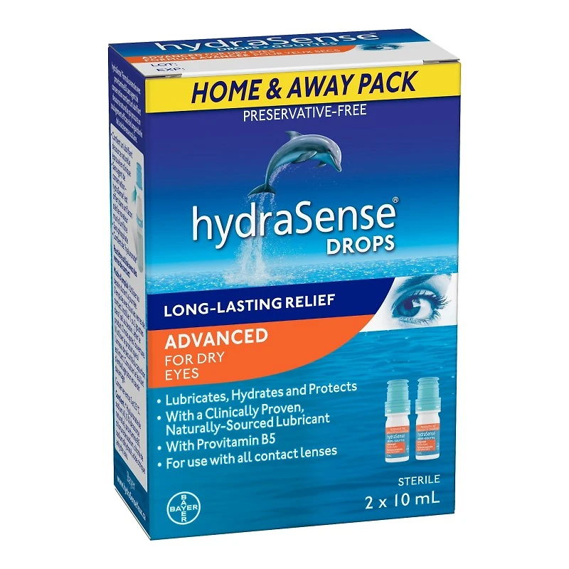 hydraSense Drops Advanced for Dry Eyes - 2 x 10ml