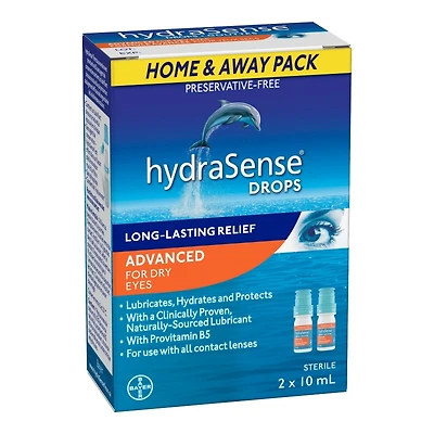 hydraSense Drops Advanced for Dry Eyes - 2 x 10ml