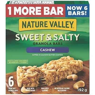 Nature Valley Sweet & Salty Granola Bars - Cashew - 192g
