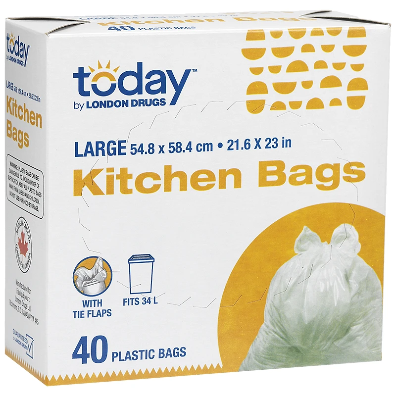 Today by London Drugs Kitchen Bags - White - 40s
