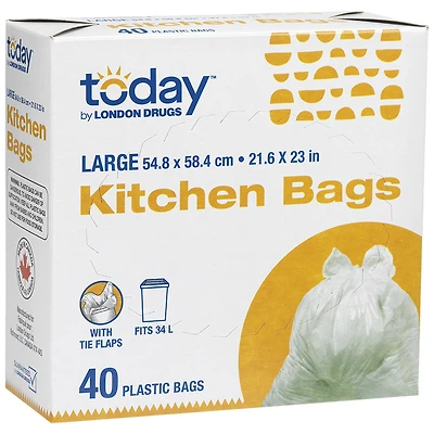 Today by London Drugs Kitchen Bags - White - 40s
