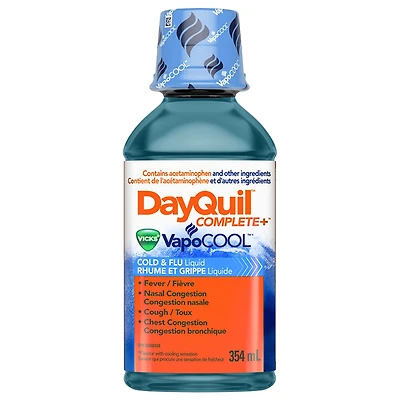 Vick DayQuil Complete+ VapoCOOL Cold & Flu Liquid - 354ml