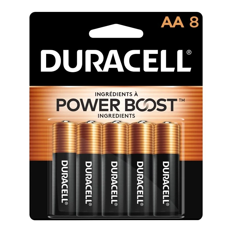 Duracell Coppertop AA Alkaline Batteries - 8 pack
