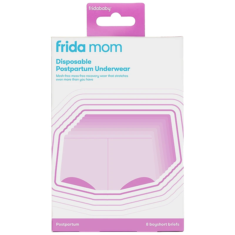 Frida Mom Postpartum Underwear - Petite - Grey - 8pk