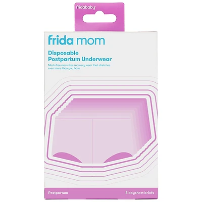Frida Mom Postpartum Underwear - Petite - Grey - 8pk