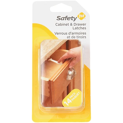 Safety 1st Child Safety Latch for Drawers and Cabinets - 14 pack
