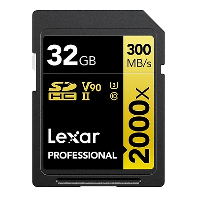 Lexar Professional 2000x Flash Memory Card - 32GB - LSD2000032G-BNNNU