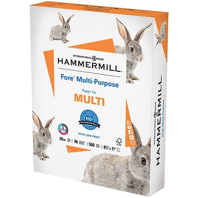 Hammermill Fore Multi-Purpose 96 Bright Printer Paper - 8.5 x 11 inch - 500 Sheets