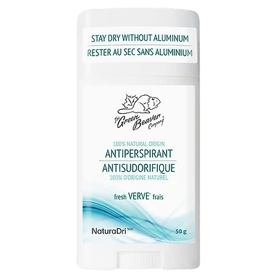 The Green Beaver Company 100% Natural Origin Antiperspirant - Fresh Verve - 50g