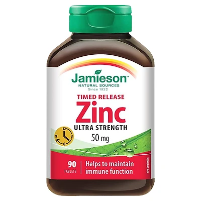 Jamieson Timed Release Ultra Strength Zinc Tablets - 50mg - 90s
