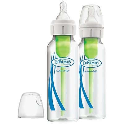 Dr. Brown's Natural Flow Options+ Anti-Colic Baby Bottle - Clear - 250ml/2 pack
