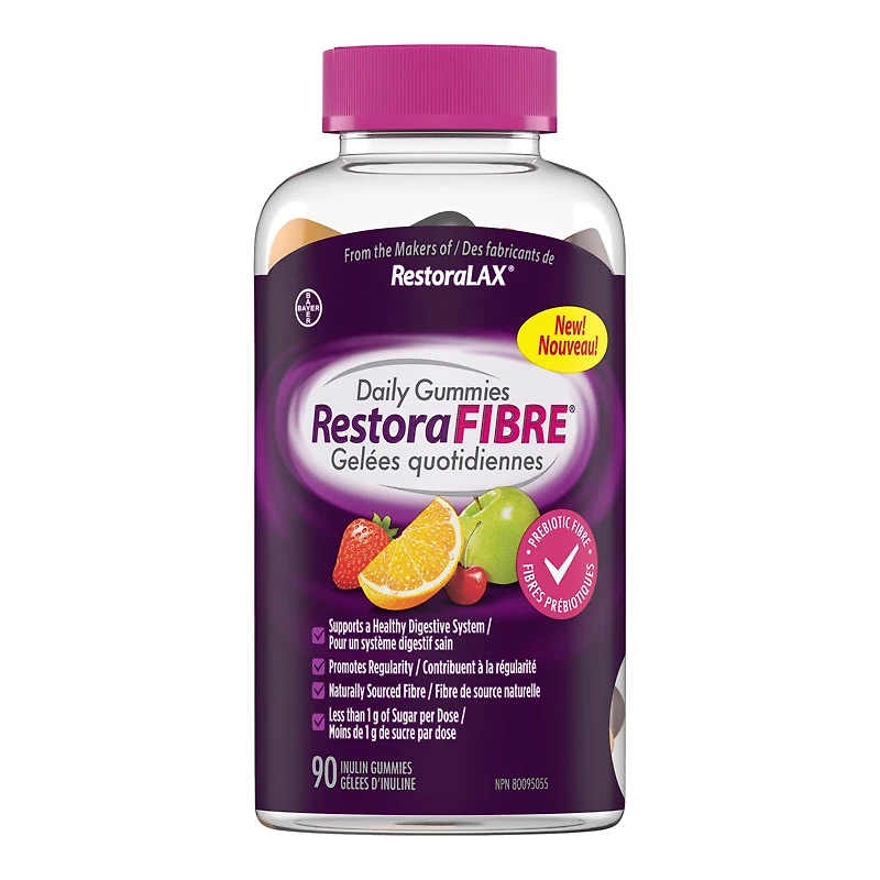 RestoraFIBRE Daily Inulin Gummies Prebiotic Fibre - 90s
