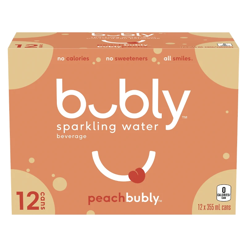 Bubly Sparkling Peach - 12x355ml