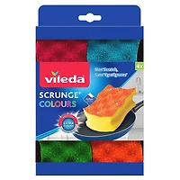 Vileda Scrunge Colours Sponge - 4 pack