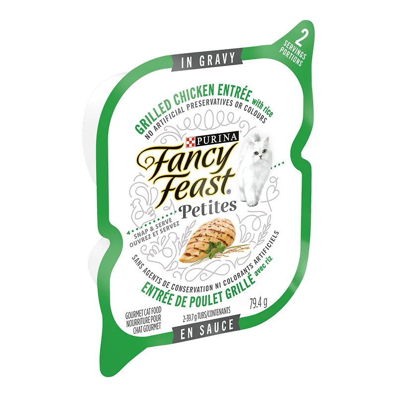 Fancy Feast Petites Wet Cat Food - Grilled Chicken Entree with Rice - 79.4g