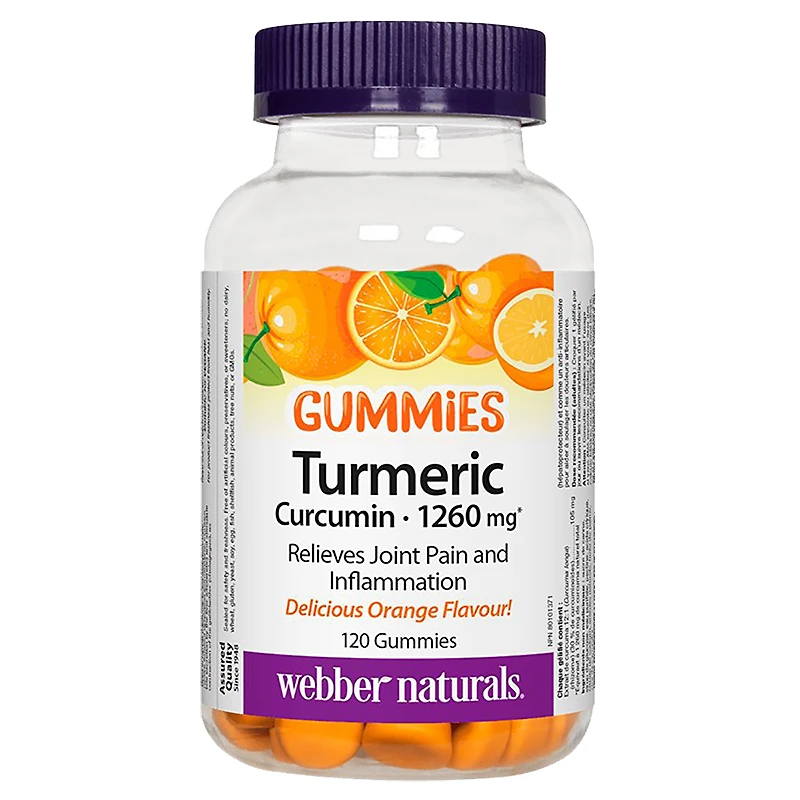 Webber Naturals Gummies Turmeric Curcumin - 1260mg /120s