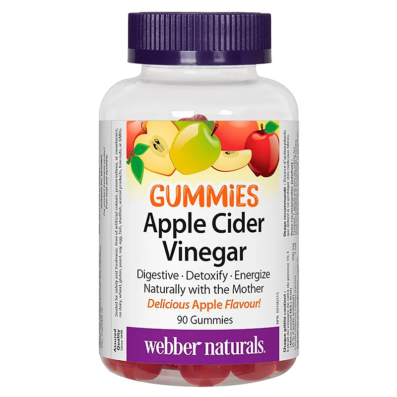 Webber Naturals Gummies Apple Cider Vinegar - Apple Flavour - 90s
