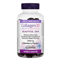 Webber Naturals Collagen30 Bioactive Collagen Peptides Gummies - Elderberry - 110s