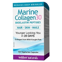 Webber Naturals Marine Collagen30 Supplement - Bioelastin Peptides - 120s