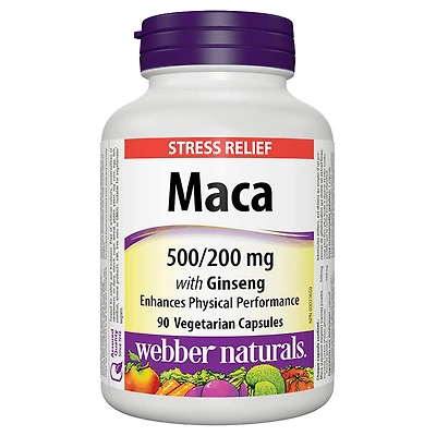 Webber Naturals Maca Energy Herbal Supplement - 500/200mg - 90s