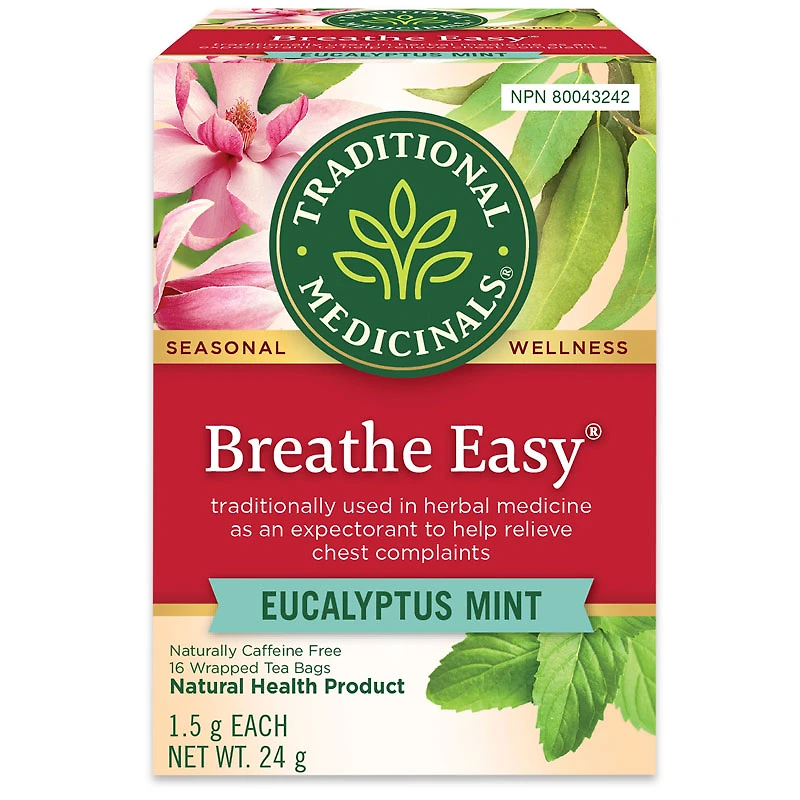 Traditional Medicinals Breathe Easy Tea - Eucalyptus Mint - 16's