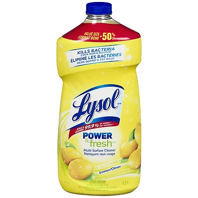 Lysol Power and Fresh Multi Surface Cleaner - Lemon Scent - 1.2L