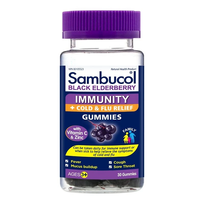 Sambucol Black Elderberry Gummy Dietary Supplements - 30's