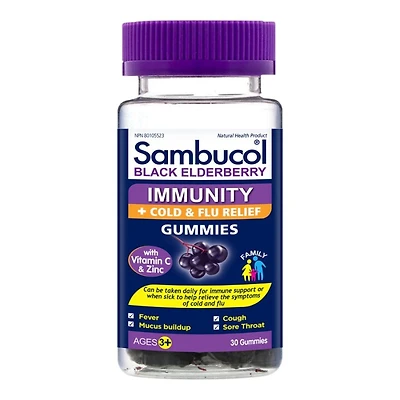 Sambucol Black Elderberry Gummy Dietary Supplements - 30's