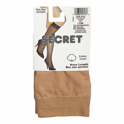 Secret Cotton Trouser Sock - Nude