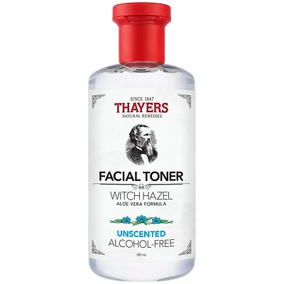 THAYERS Facial Toner Alcohol-Free - Witch Hazel with Aloe Vera Formula - Unscented - All Skin Types - 355mL