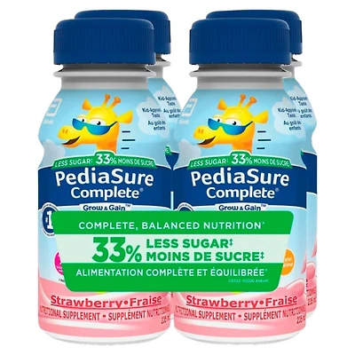 Pediasure Reduces Sugar Straw - 4x235ml