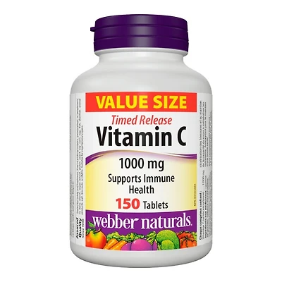 Webber Naturals Vitamin C Timed-Release Dietary Supplements - 150's