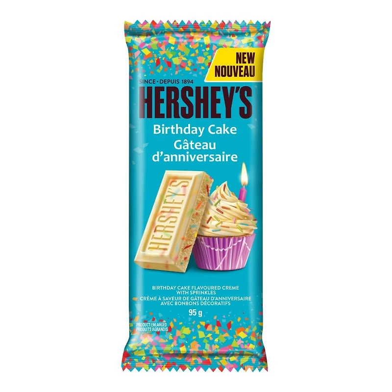 HERSHEY'S Birthday Cake Candy Bar - 95g<br>