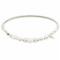 Nine West Bracelet Beaded Stretch - Silver