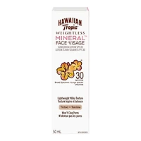 Hawaiian Tropic SPF 30 Weightless Mineral Face Sunscreen Lotion - 50ml