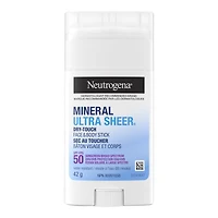 Neutrogena Ultra Sheer SPF 50 Face and Body Mineral Sunscreen Stick - 42g